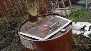 Печь для сжигания мусора из бочки