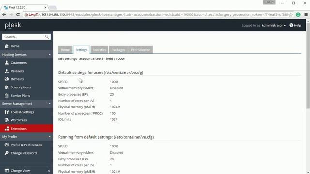 LVE Manager plugin for Plesk смотреть онлайн