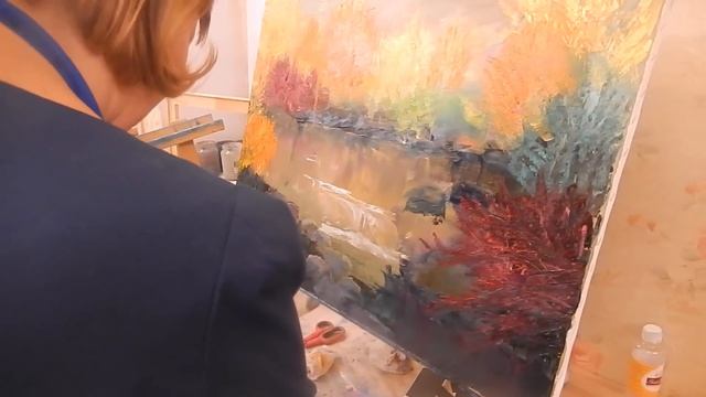 Игорь Сахаров, лесной пейзаж, научиться писать маслом смотреть онлайн