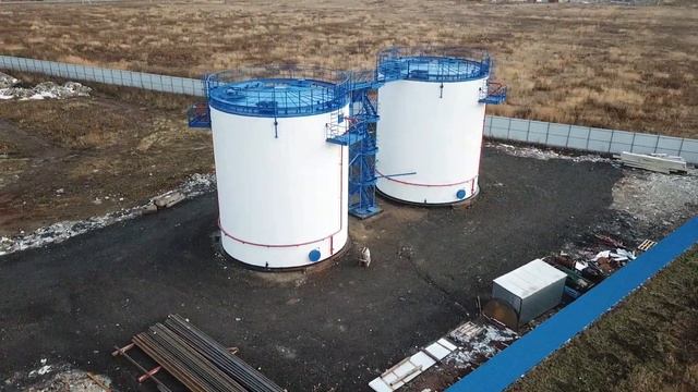 Строительство битумного хранилища РВС-1000 (2 шт.) завершено ! смотреть онлайн