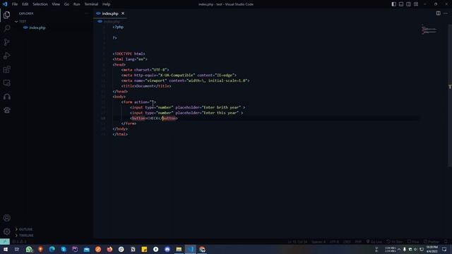 PHP basic class with age calculator project смотреть онлайн