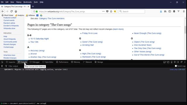 Demonstration of "scraping" data from a web page with dev tools смотреть онлайн