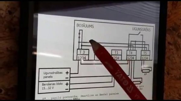 System sensor 6500R Расключение линейного лучегого детектора