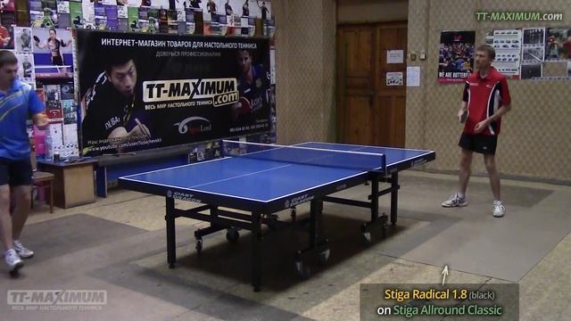 Короткий тест: блок слева шипами STIGA Radical на основании STIGA Allround Classic смотреть онлайн