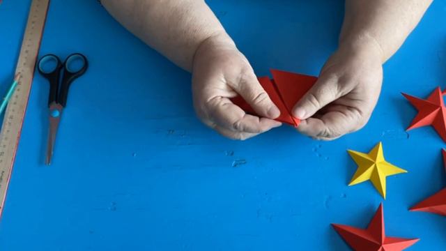 Мастер-класс "Изготовление объёмной звезды" - Новокрасивский СК, провела Жданова В.С. смотреть онлайн