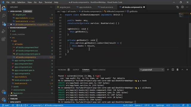 Consume GetAllBooks API in the Angular application and face the CORS issue | Asp.Net Core Web API смотреть онлайн