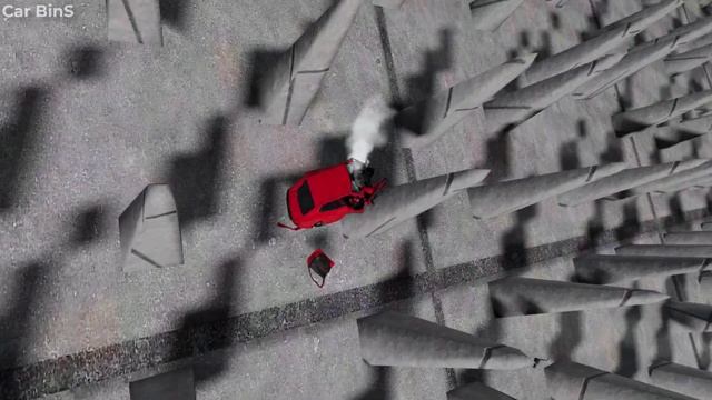 Challenge Cars Vs SPIKE FALL - Destruction Map ⏩ BeamNG DRIVE | Car BinS смотреть онлайн