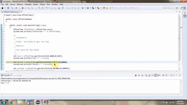 How to get hour, minute, sec using get method which accepts temporal field of OffsetTime Class? смотреть онлайн