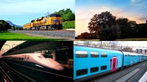 Изучаем поезда и железнодорожный транспорт для детей. Обучающее видео про поезда.