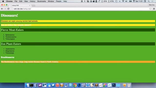 HTML : Using CSS - styling child elements смотреть онлайн