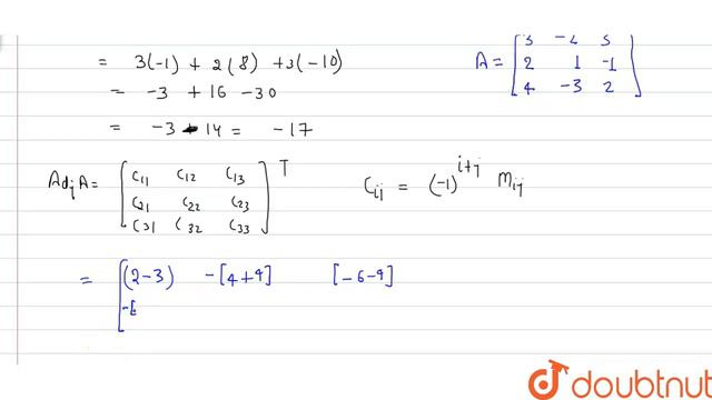 निम्नलिखित समीकरण निकाय `{:(3x-2y+3z=8),(2x+y-z=1),(4x-3y+2z=4):}` को आव्यूह विधि से हल कीजिए। смотреть онлайн