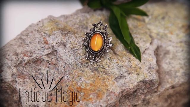 Кольцо настроения Antique Silver Flora смотреть онлайн