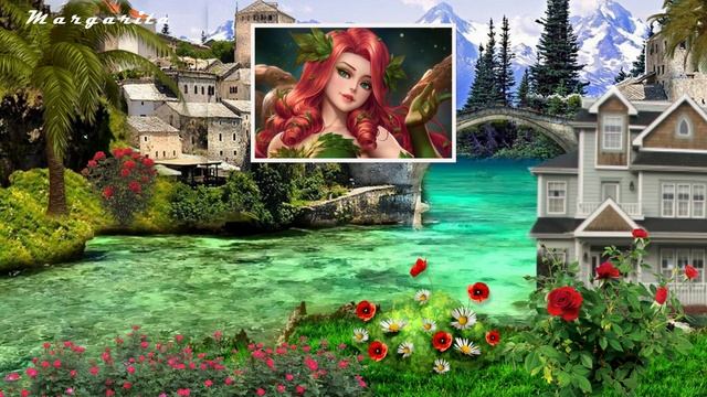 Водная живая фантазия Вода течет и музыка играет смотреть онлайн