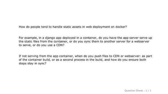 Django : Docker, web app static files. Best practices? смотреть онлайн
