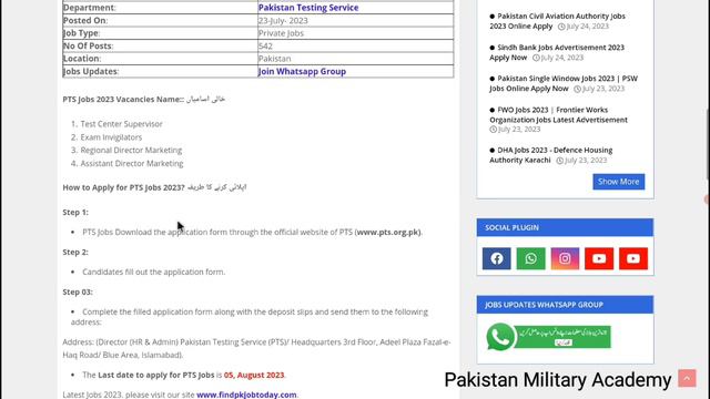 Pakistan Testing Service Jobs 2023 | PTS Jobs 2023 | Government Job | New Job смотреть онлайн