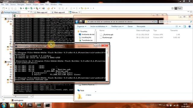 Flash Builder 4.5 Starling and cygwin debug with LogCat смотреть онлайн