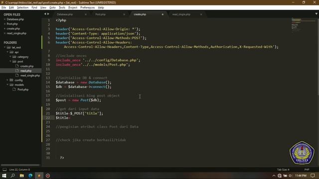 FITUR CREATE | Praktikum UAS REST server API (PHP) смотреть онлайн