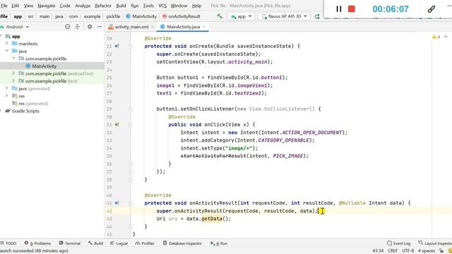 Pick an image and display in ImageView смотреть онлайн
