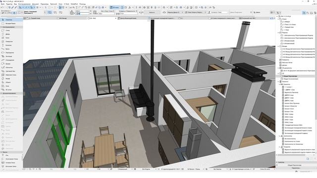 Р40.11.23 Одноэтажный дом с двухскатной крышей V2