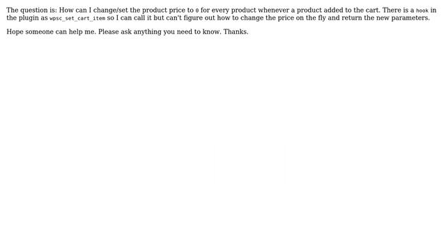 Wordpress: WP-ecommerce : Change the price before inserting it into the cart смотреть онлайн
