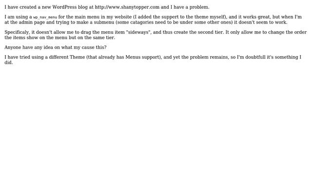 Wordpress: Can't create a SubMenu смотреть онлайн