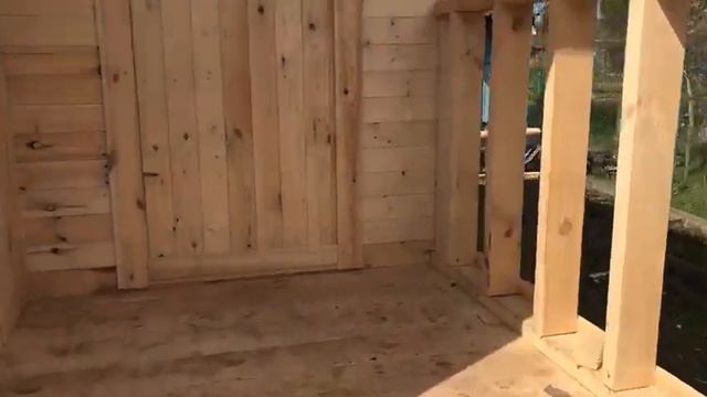 Садовый домик С-3 размерами 4х4 с кровельным покрытием из ондулина от Петербургского СтройБыта смотреть онлайн