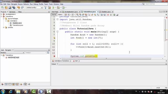 Tutorial Java dengan Netbeans - 21 Tutorial Memberi Nilai Random pada Array смотреть онлайн