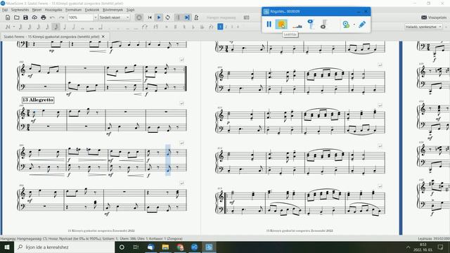Szabó Ferenc - 15 Könnyű gyakorlat zongorára / 13. gyakorlat смотреть онлайн