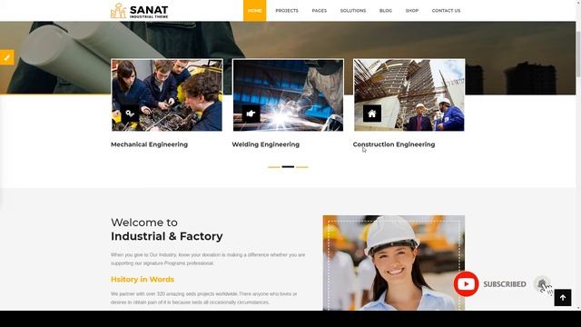 Sanat - Factory amp Industry WordPress Theme смотреть онлайн
