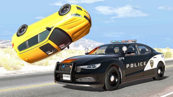 Police Chases With Traffic  - BeamNG Drive Car Crashes |CrashBoomPunk