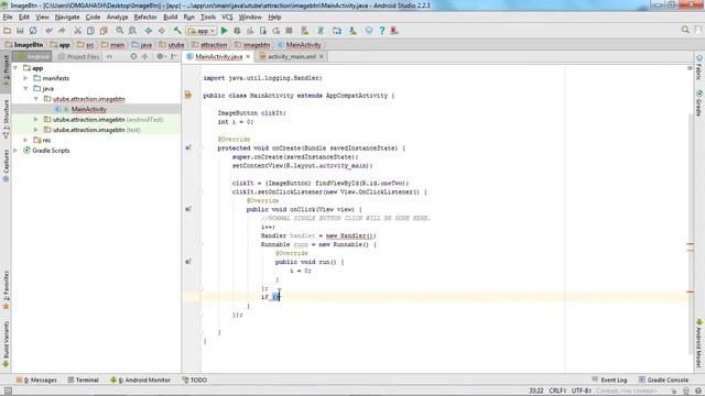 Android studio tutorial. Android button double click event. TWICE CLICK BUTTON EVENT смотреть онлайн