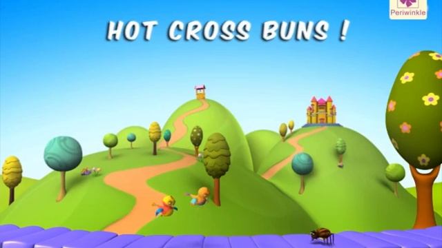 Hot Cross Buns! - 3D English Nursery Rhyme for Children | Periwinkle | Rhyme #16 смотреть онлайн