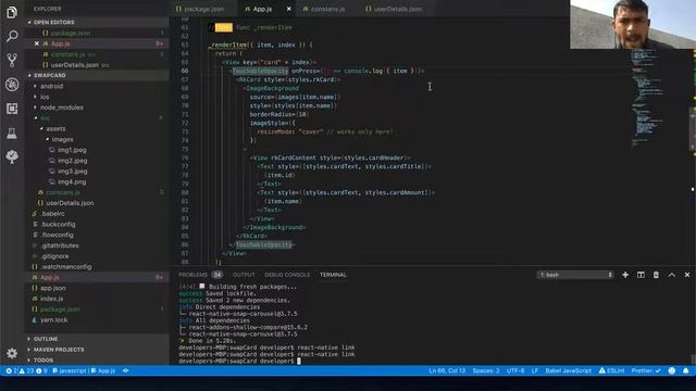 How to show Carousel swip card and Pagination in react native ? смотреть онлайн