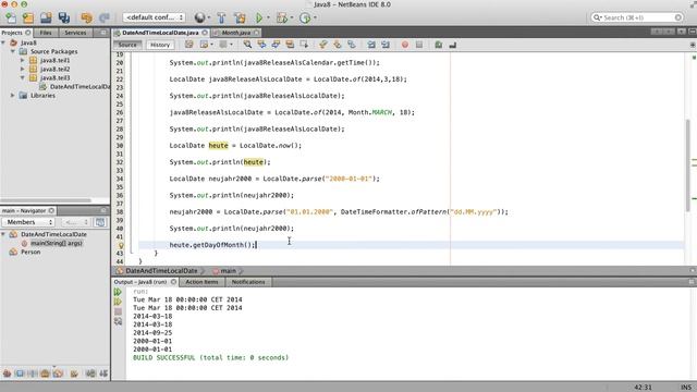 Java 8 Tutorial - 3 - Date and Time LocalDate German смотреть онлайн