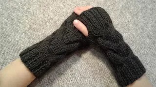 Детские митенки спицами. Подробный МК. смотреть онлайн