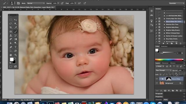 Creamy baby skin and sharp eyes with Greater than Gatsby actions for photoshop смотреть онлайн
