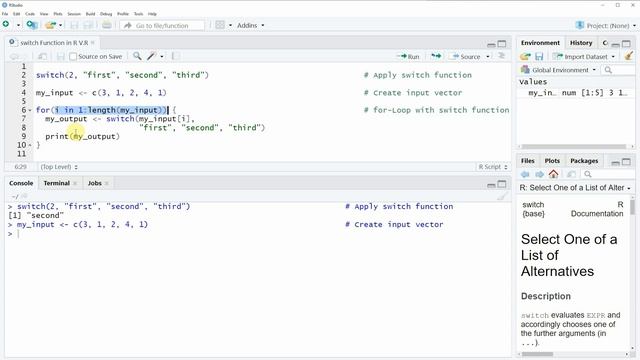 switch Statement in R (2 Examples) | How to Use the switch() Function | Select Alternative in List смотреть онлайн