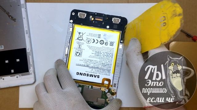 Как поменять батарею на планшете Samsung Galaxy A8 SM-T295 смотреть онлайн