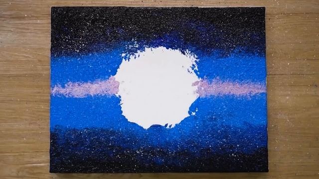 Full Moon Sticker Painting / Easy Acrylic Painting Technique for Beginners смотреть онлайн