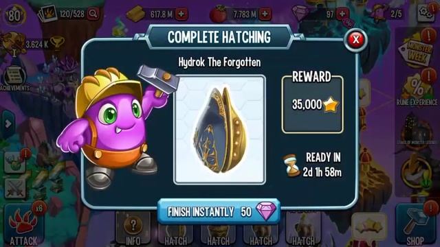 Monster Legends - VIP Event Use 50gems Breed Frostbite vs Nemestrinus Get Hydrok The Forgotten смотреть онлайн