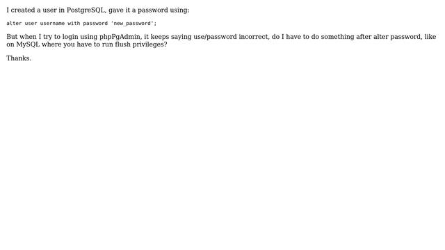 Databases: Change user password in PostgreSQL смотреть онлайн