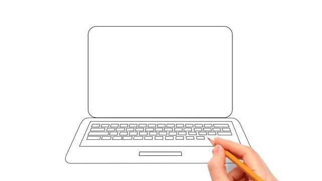 How to draw a laptop | Как нарисовать ноутбук | Як намалювати ноутбук смотреть онлайн