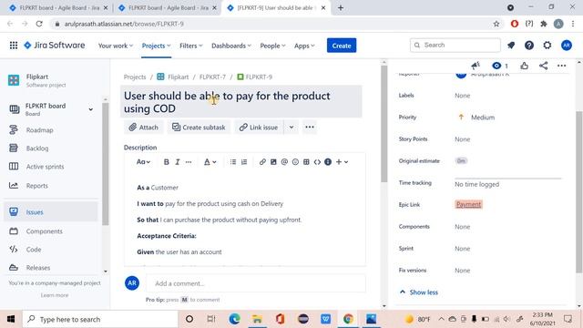 Jira | Scrum | 04 | Creating backlogs | Epics | Writing user stories | Acceptance Criteria | Tamil смотреть онлайн