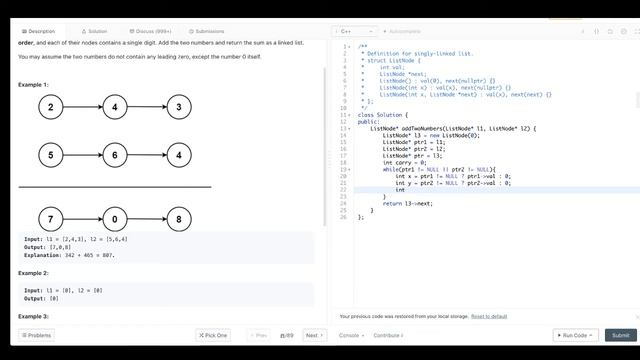 [LeetCode 2] Add two numbers | Linked List | Medium смотреть онлайн