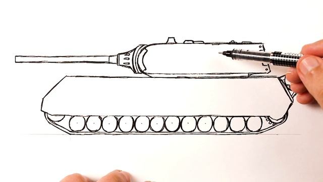 Как нарисовать танк Маус смотреть онлайн
