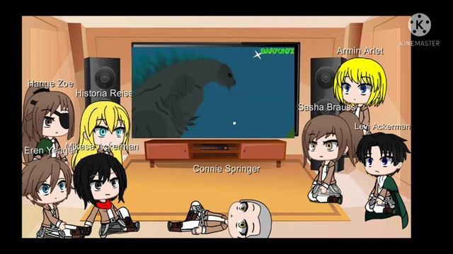 Aot react to Godzilla Earth Vs Eren Founding Titan смотреть онлайн