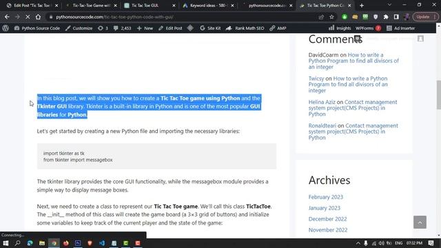 tic tac toe python code || tic tac toe python tkinter смотреть онлайн