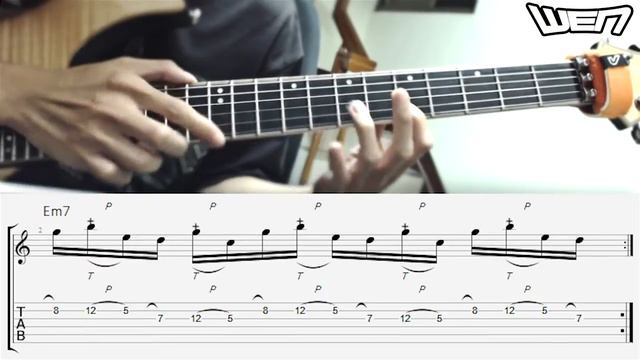 Tapping Guitar Licks #01 (TAB & Backing Track) смотреть онлайн
