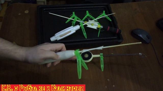 Супер держатель прищепка для зимних удочек всего за 20 рублей, полезная вещь для зимней рыбалки. смотреть онлайн