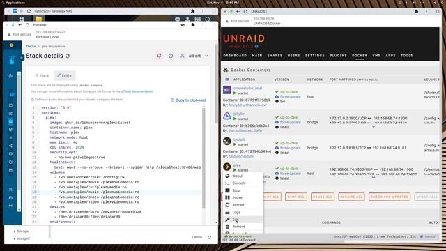 Moving a Synology Plex Server Docker container install to a NUC running Unraid. смотреть онлайн